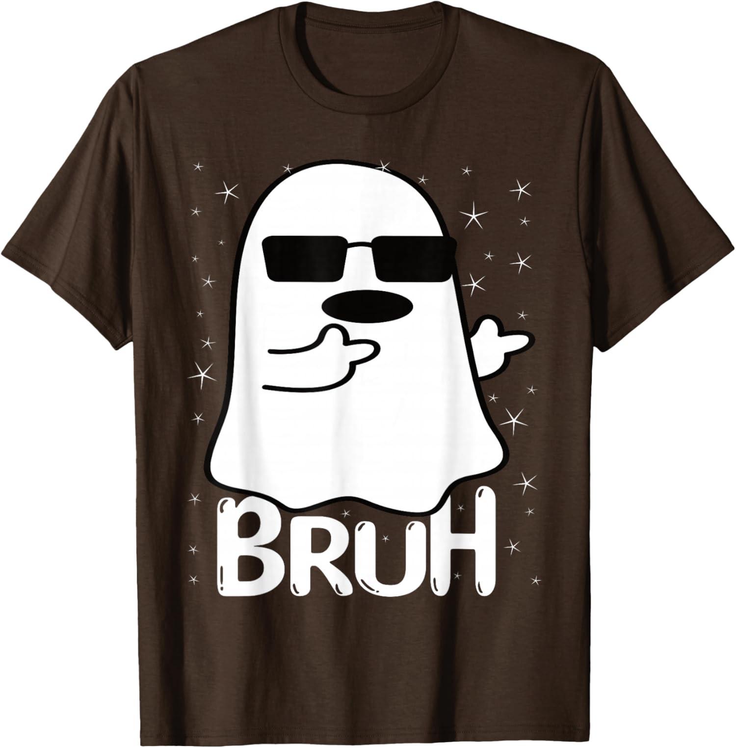 T-shirt unisexe dr?le de fant?me de Bruh de conception de costume d Halloween S