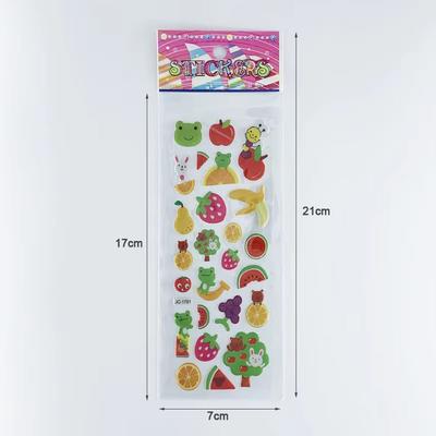 6/12/24pcs Scrapbook Stickers Fruits Vegetables Various Styles Reusable Diary Album Decoration School Rewards For Student TMZ