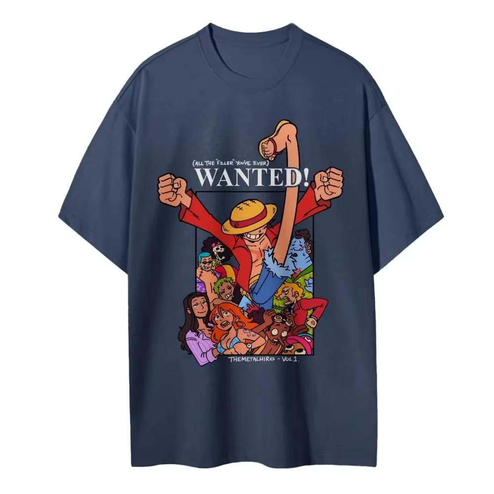 2026 new One Piece Mens and Womens Tshirts  Monkey D Luffys Anime Simple Tshirts  New ShortSleeved
