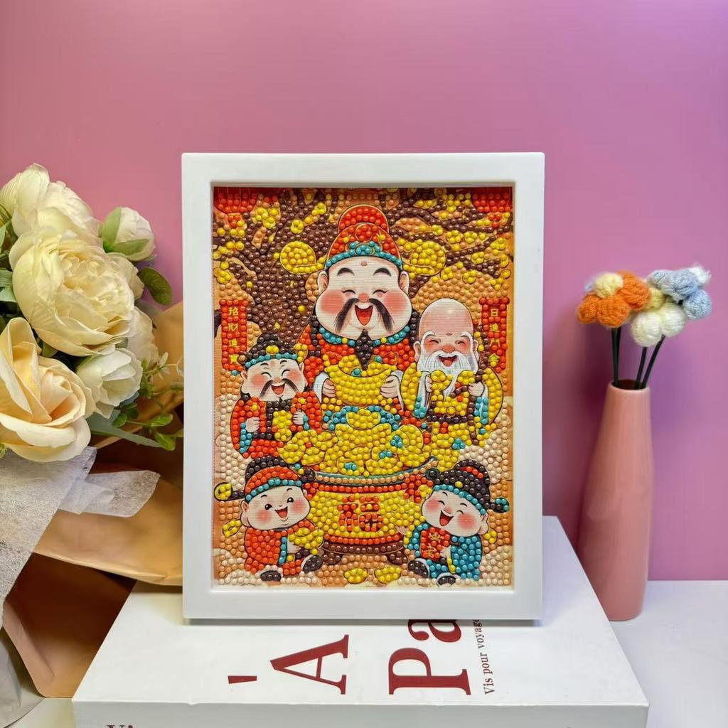 Children'S Diamond Painting Framed Handmade Diy Material Bag Sanrio Diamond Paste Painting Concentration Toy