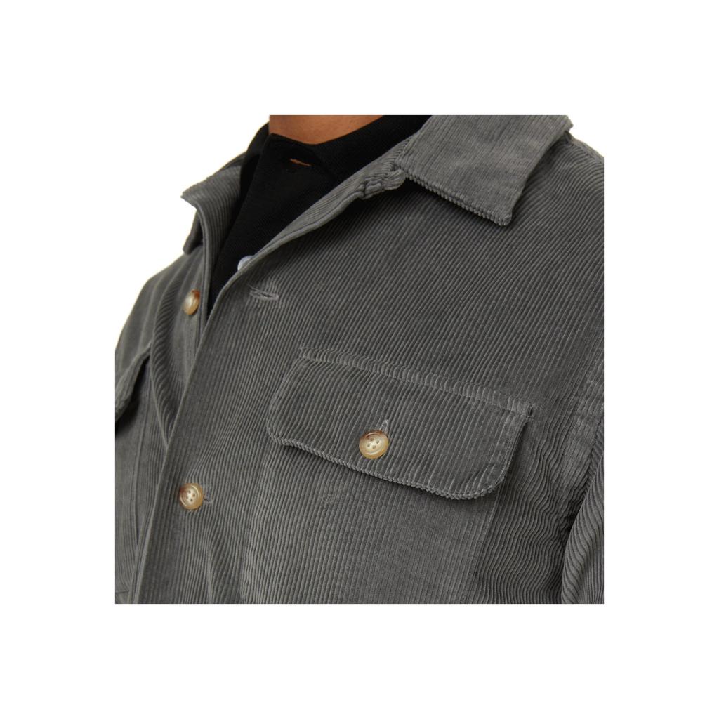 Polo Ralph Lauren FW23 Solid Color Straight Loose Button Closure Jacket Men Jacket Gray 710876980-008