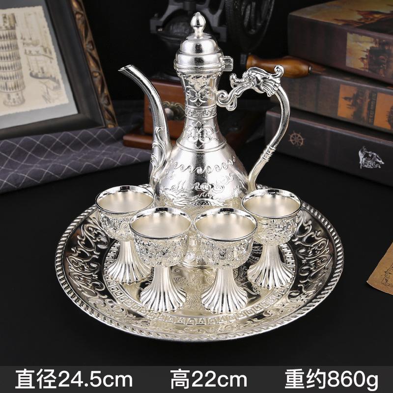 

Ретро Палацовий Набір для Вина Побутовий Весільний Святковий Посуд Металевий Набір для Бару Класичні Прикраси Подарунковий Декантер Барний Посуд Винний Глечик Чашка