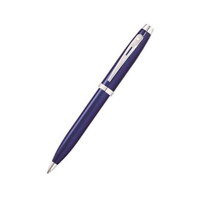 Sheaffer 100 Blue Lacquer/Chrome Plated Pen (Ballpoint)