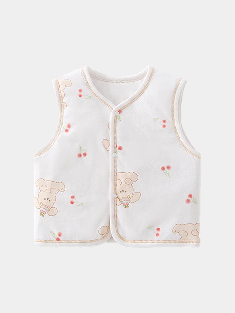 Newborn Quilted Vest - 40g Pure Cotton Sleeveless Top for Autumn/Winter, Unisex