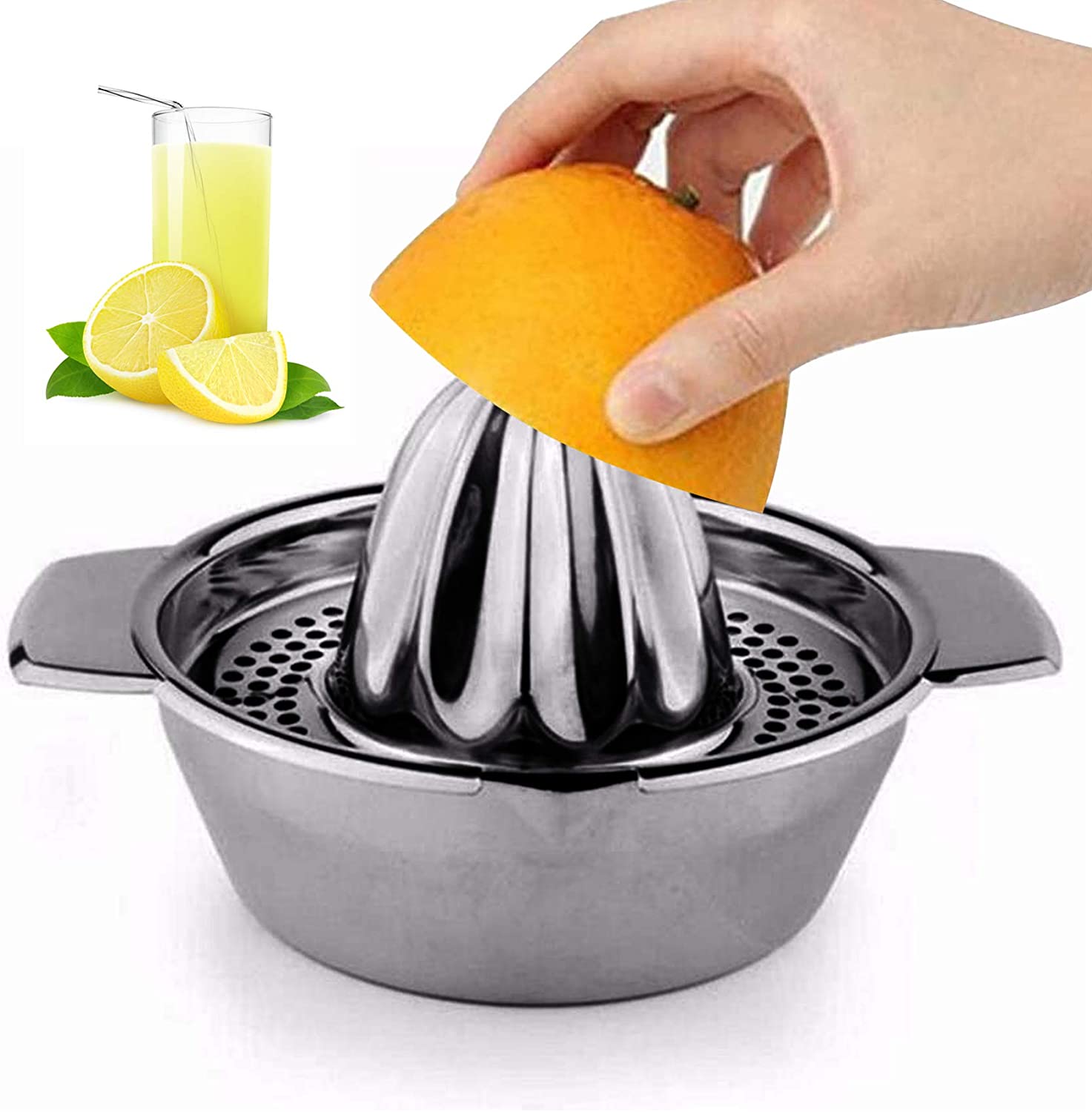 

304 Stainless Steel Lemon Orange Juice Squeezer Blender Juicer Maker Hand Manual Press Kitchen Household Small Juice Extractor