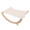 Cat Hammock Prevent Slip Breathable Wooden Frame Comfortable Cat Swing Chair Bed for All Seasons