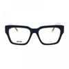 Moschino Eyeglasses Square Full Rim  Blue Frame And Clear Demo Lenses Lens Mos6450pjp00 Blue