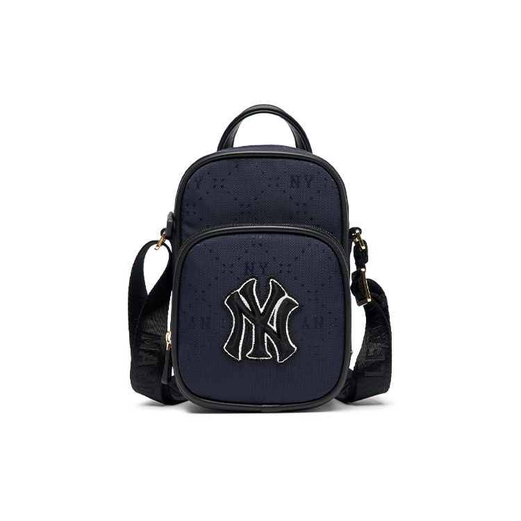 MLB New York Yankees Large Logo Diamond Monogram Phone Bag Unisex Shoulder Bag Blue 7ACRMDB3N-50NYD Blue