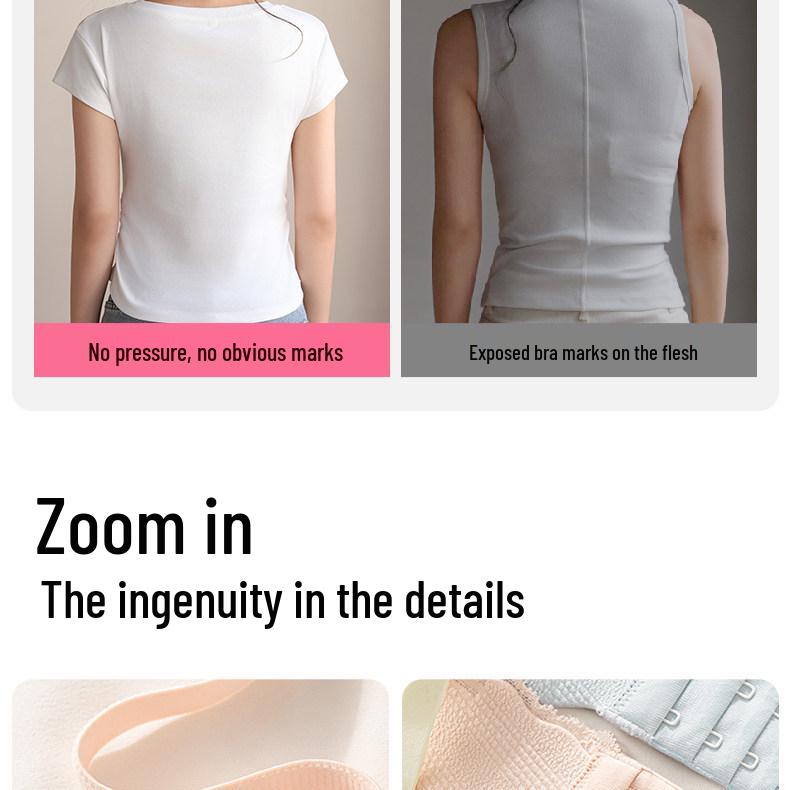 Women's Zodiac Year of the Horse 2026 Red Push-Up Wire-Free Bra with Wrap-Around Thin Straps