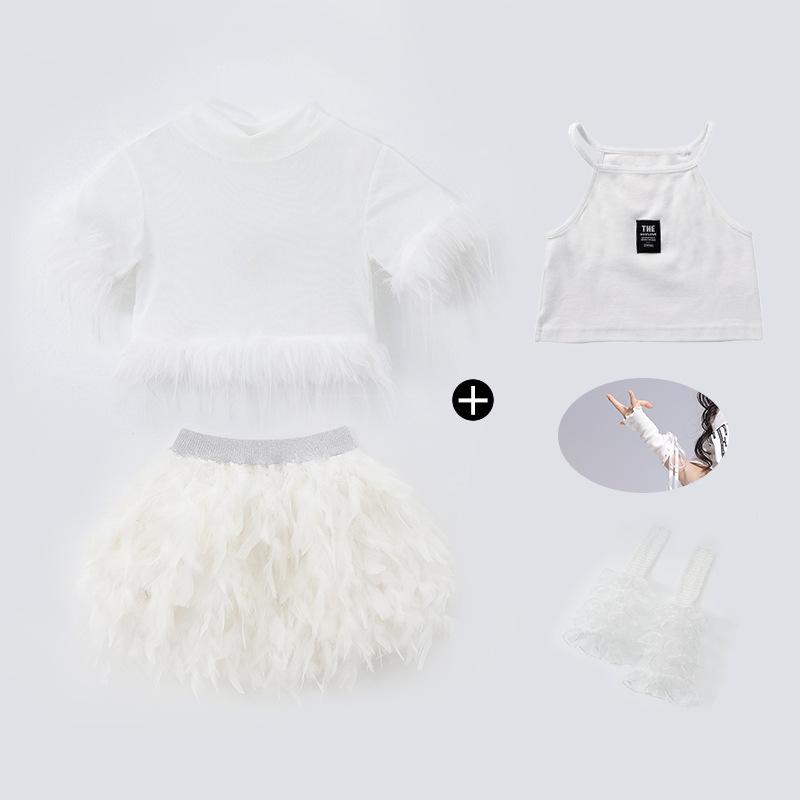 Jazz dance costume girls June 1 children's stage costume catwalk kpop girl group sequins sweet cool dance costume summer