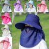 Sun Protection Widebrim Hat For Women With Breathable Cotton Polyester Fabric Summer Sunshade Cap For Gardening And Cycling