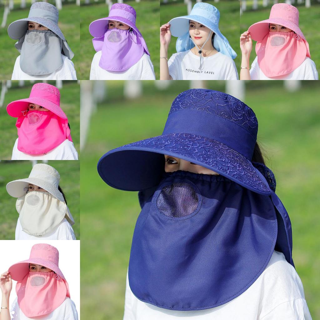 Sun Protection Widebrim Hat For Women With Breathable Cotton Polyester Fabric Summer Sunshade Cap For Gardening And Cycling
