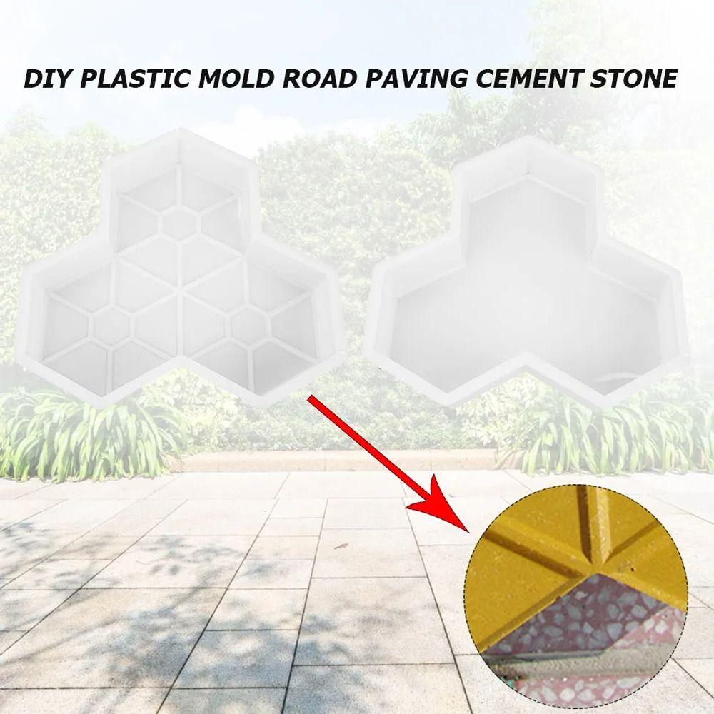 1Pcs Maple Leaves Shape Paving Brick Mould Plastic Reusable Concrete Path Maker Mold DIY 25x5cm Walk Maker
