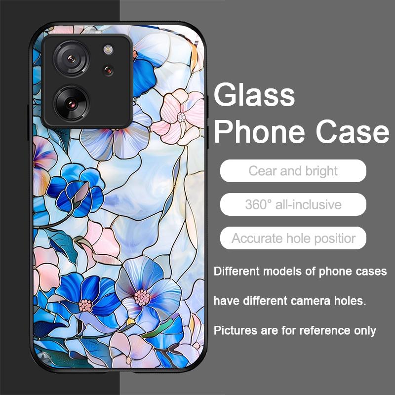Luksusowe Szklane Etui Hartowane z Teksturą Kwiatowego Marmuru do Motorola Moto G85 G84 G75 G55 Edge 50 Fusion 40 Neo 30 Pro