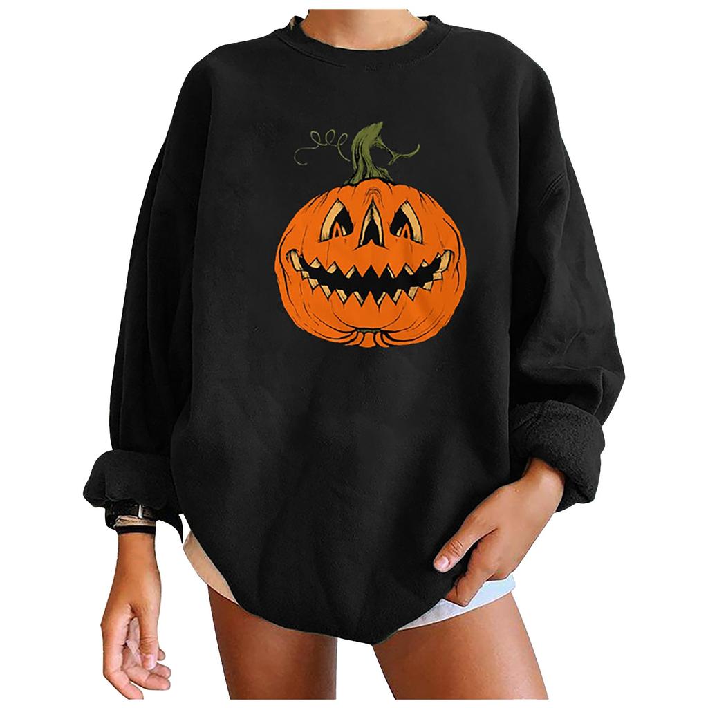 Halloween Langarm Damen Sweatshirt Drop Shoulder Langarm Damen Padde