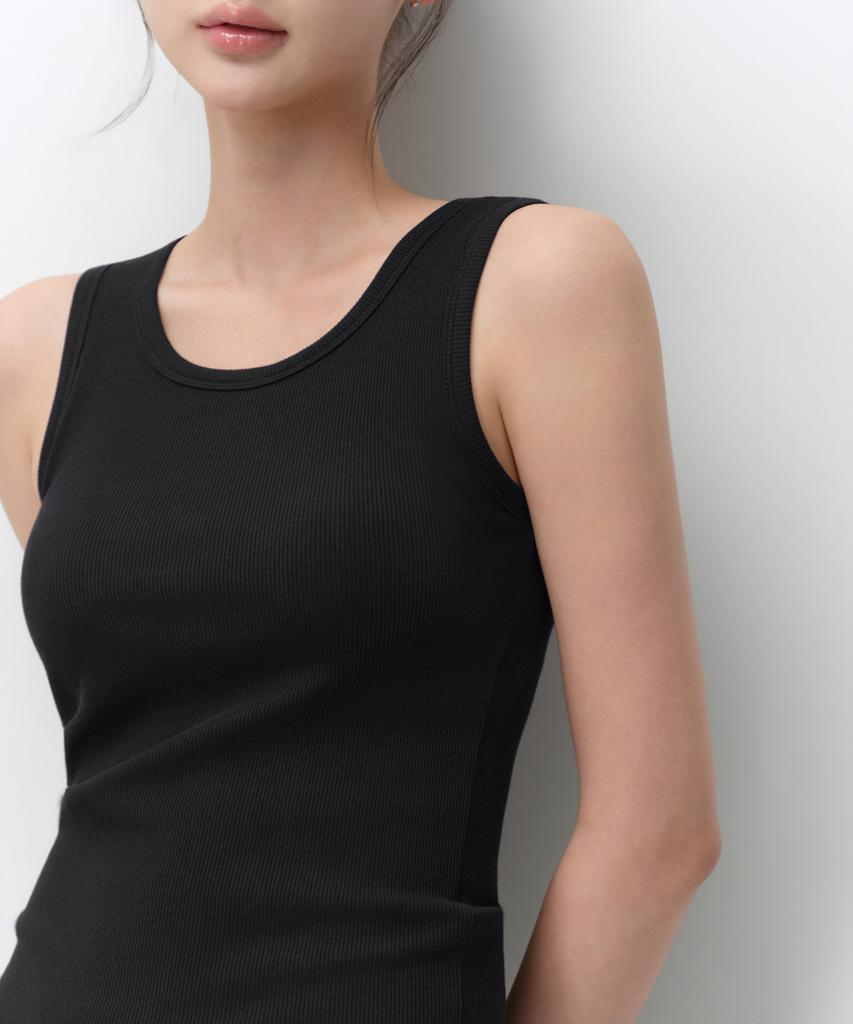 MUSINSA STANDARD WOMAN Women'S Essential Bra Tank Top [Black]