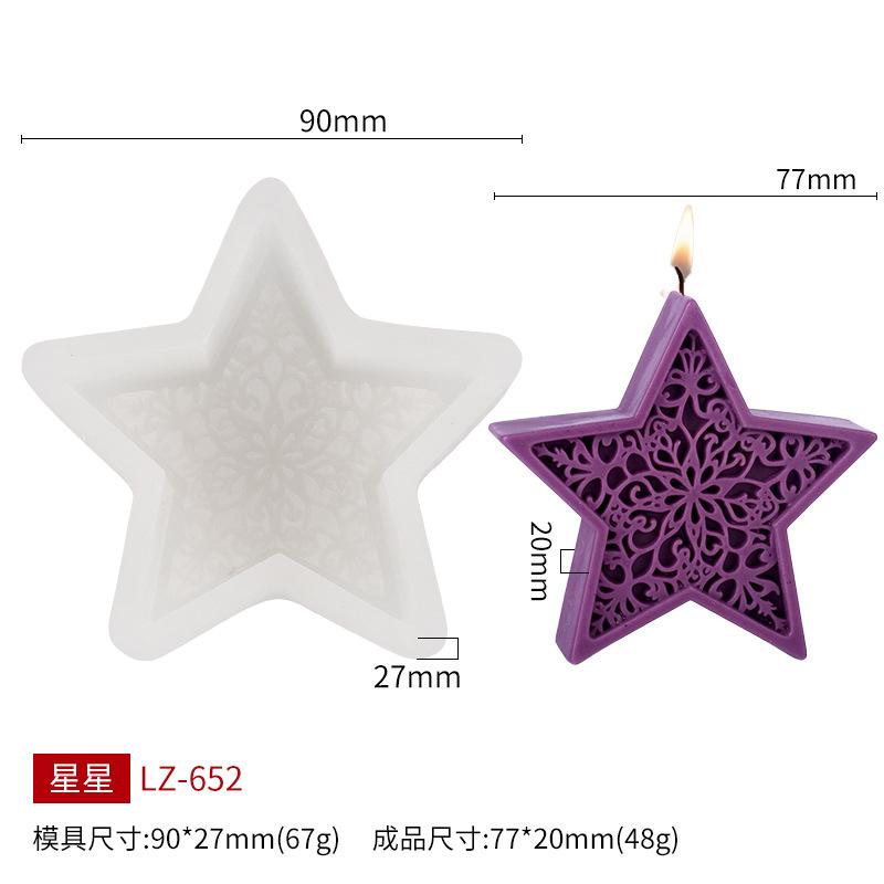 Crescent Moon Silicone Mold For Handmade Scented Plaster Candle Star Decor Craft