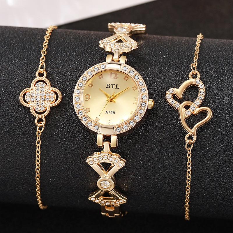 Women S Quartz Bracelet Watch Set Fashion Small Dial Watch Accessories Trend Diamond-Encrusted Women S Watch Women S Watch