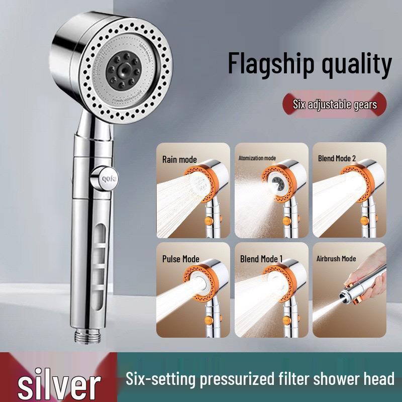 Rose Gold Cross-Border Enhanced Shower Head with Filter