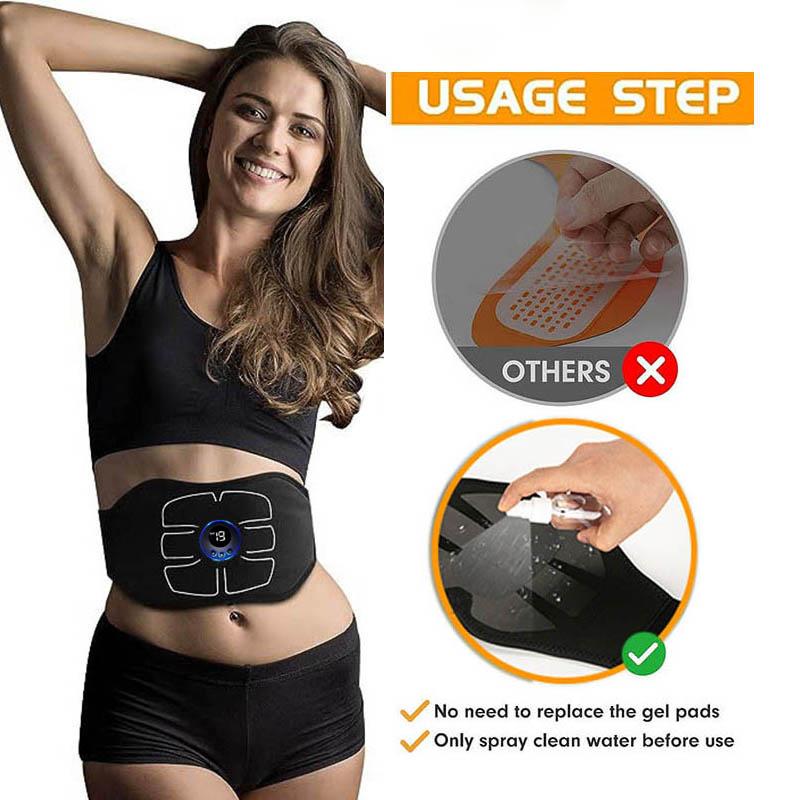 Ems Muskelstimulator Toner Bauchmuskel-Straffungsgürtel Tragbar Heimfitness Körperformungsmassagegerät Für Bauchmassage USB Aufladung