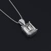 Wong Rain Classic Vintage  Sterling Tone Created Moissanite Emerald Gemstone Diamonds Pendant Pendant Necklace Fine JewelryVintage