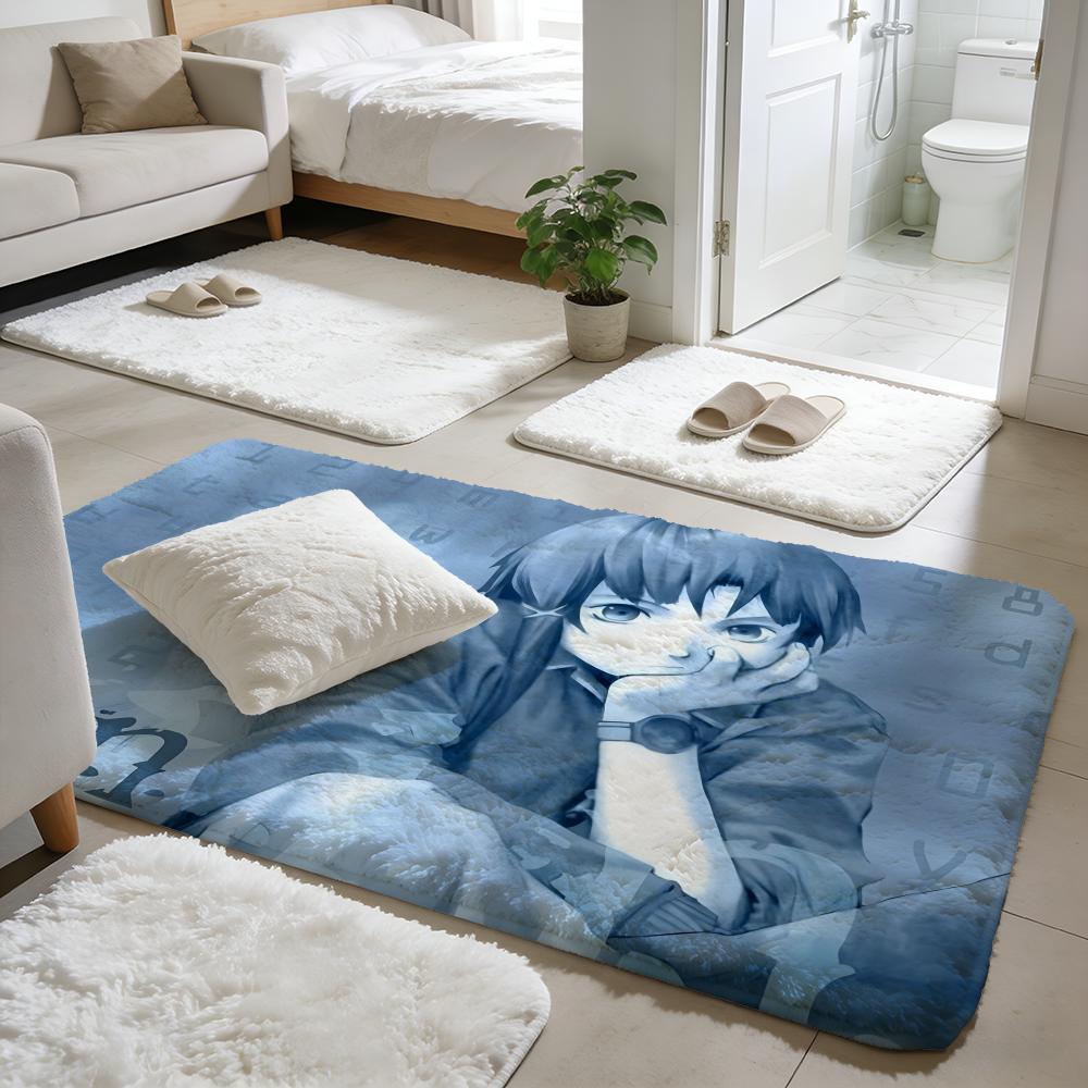 Anime S-Serial Experiments Lain Floor Mat Soft Flannel Floor Mat Non-Slip Absorbent Rug For Home Bedroom Bathroom