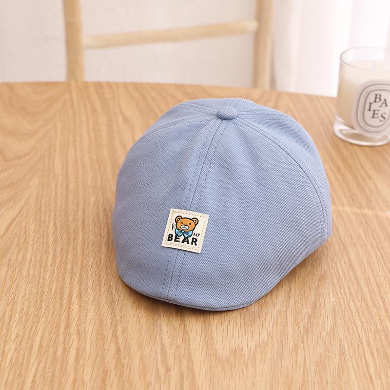 Benhui Baskenmütze mit Cartoon-Bär und Entenschnabel für Kinder im Alter von 1–3 Jahren – modische Mütze für Jungen und Mädchen