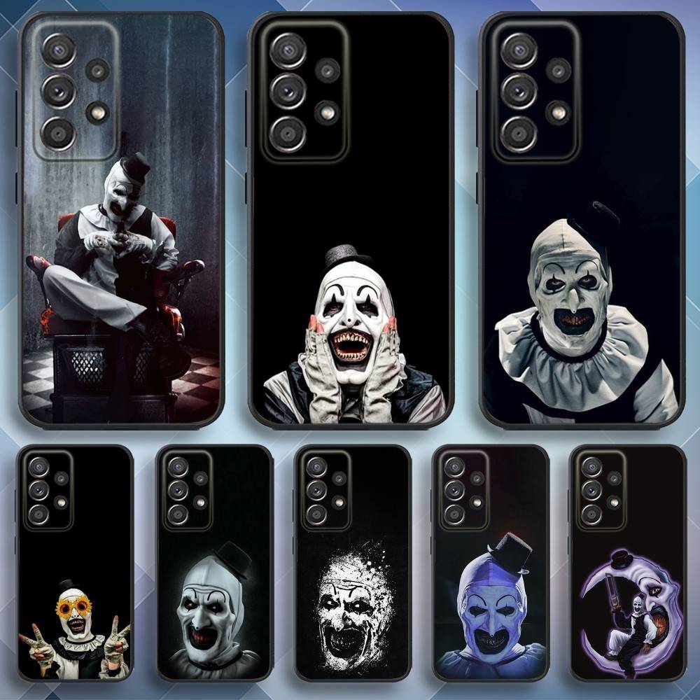 Art the C-Clown Horror Phone Case For Samsung S25,S24,S21,S22,S23,S30,Ultra,S20,Plus,Fe,Lite,Note,10,9,5G Black Cover