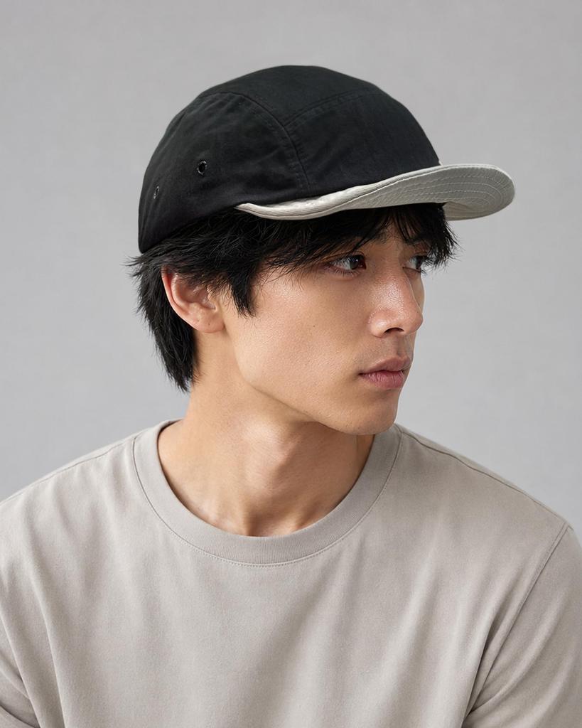 Clape Short Brim Baseball Cap Cotton Unstructured Outdoor Running Black BS26DY11