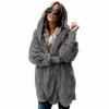 Women's Winter Warm Hooded Cardigan Long Sleeve Comfortable Hoodie Coat Fashion Windbreaker for Lady