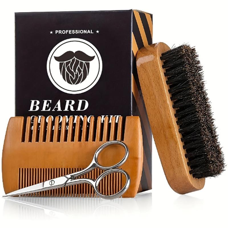 

Fathers Day Dad Gifts Beard Brush for Men Him Boyfriend Husband from Wife Mustache Christmas Stocking Stuffers Anniversary Birthday Valentines коричневый