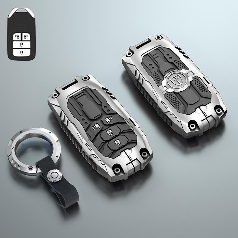 

Styling Mouldings Alloy Car Key Case Fob Cover Holder Shell For Honda Civic Accord Cr-v Pilot Crv 2015 2016 2017 2018 2019 2020