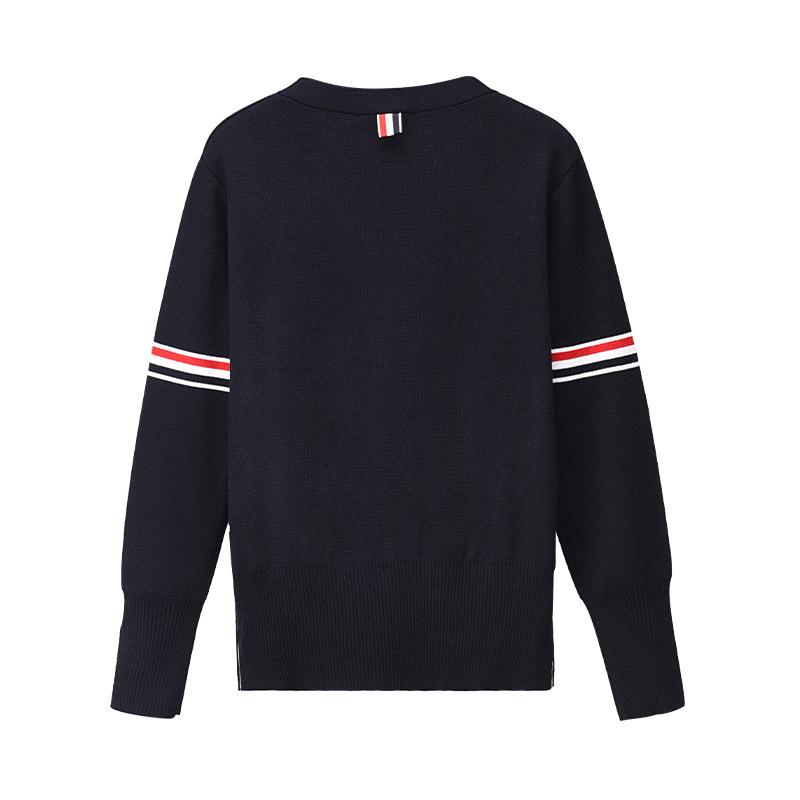 TB BROWIN V-neck Striped Wool Cardigan Sweater Casual Knitwear