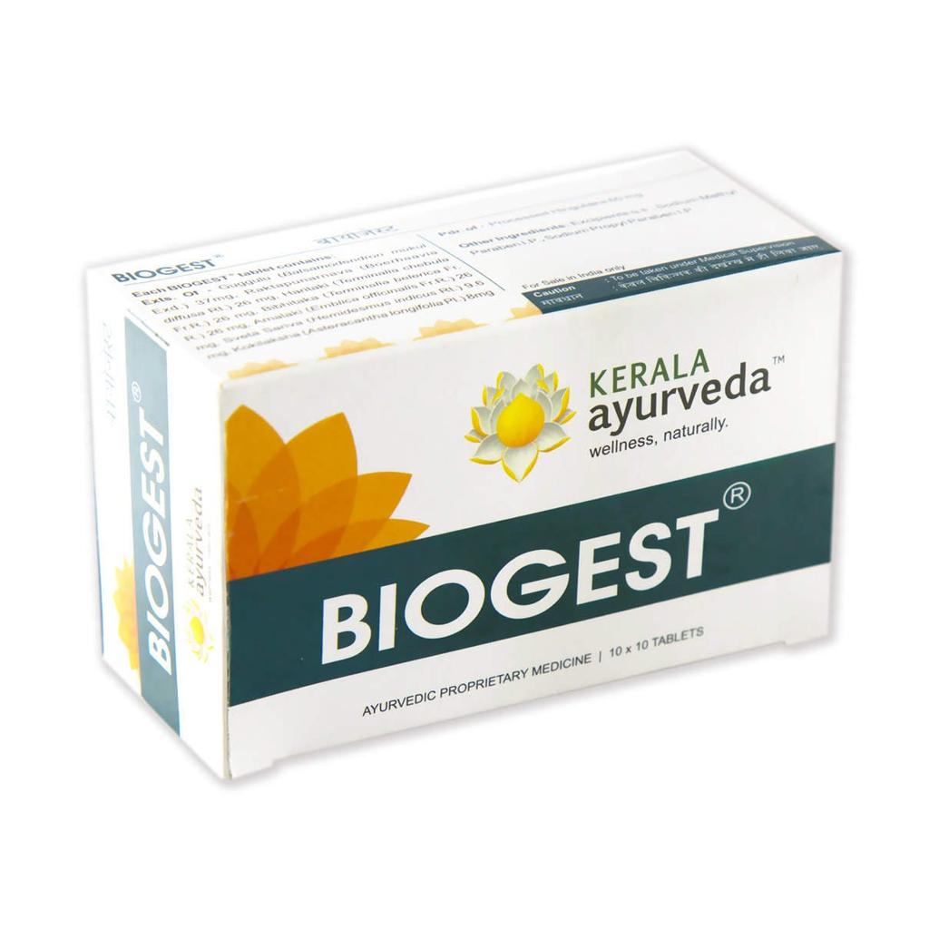 Kerala Ayurveda Biogest Tabletten 100 Stück Natürliche Immununterstützung Ayurvedisches Nahrungsergänzungsmittel für Erwachsene