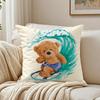 Orso Preppy Americano Moda Carino PPolo Copricuscino Federa Antiacaro Soggiorno Divano Decorazione Cuscino Stanza