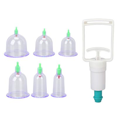 6 stücke Chinesische Schröpfen Therapie Tasse Set Akupunktur Saug Massage Vakuum Schröpfen Dosen Kit