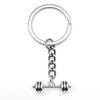 Hot-Selling Ancient Silver Barbell Alloy Keychain Pendant