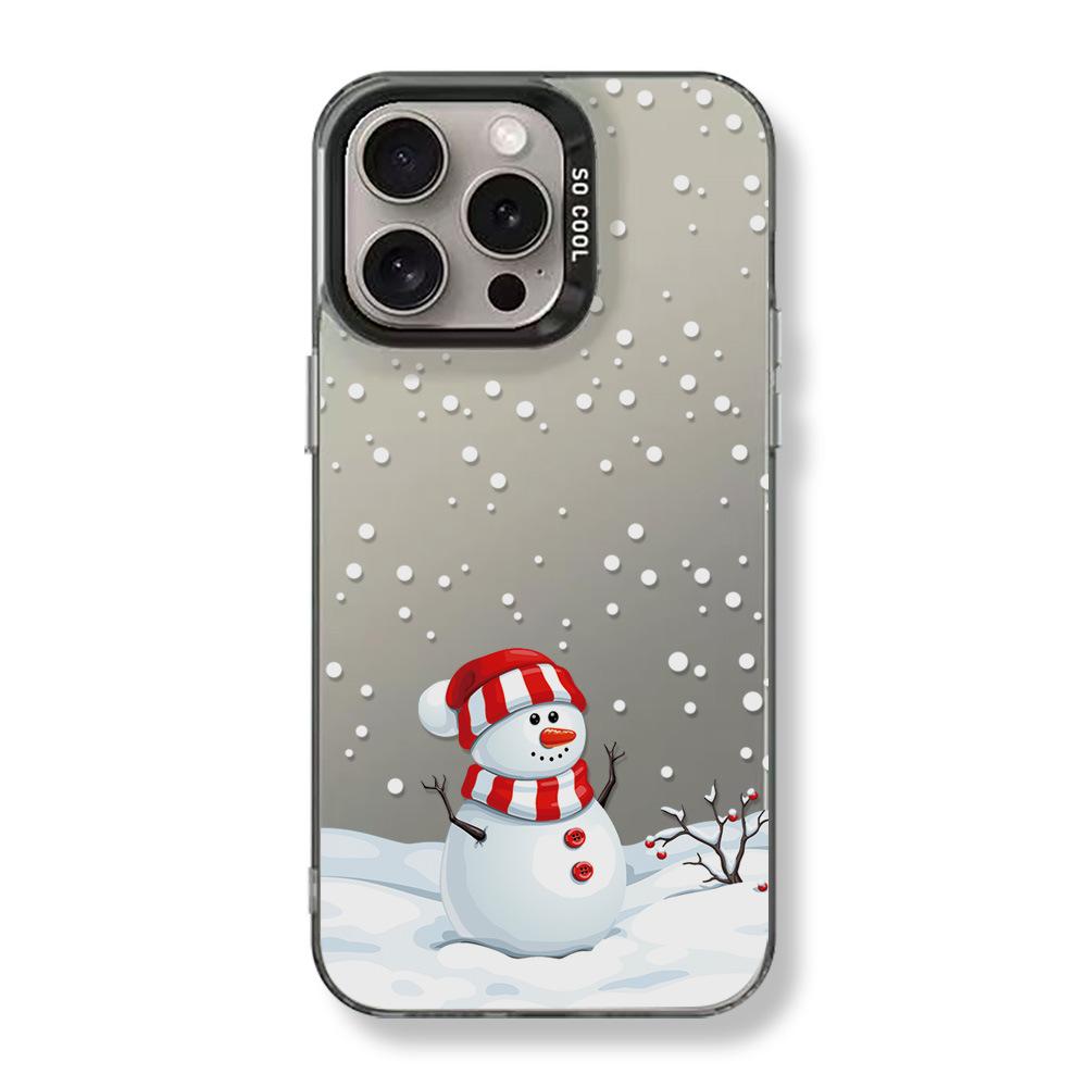 Christmas Cute Snowman for iPhone17ProMax Christmas Mobile Phone Protective Case Apple 15 Niche 16 Factory