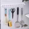 Self Adhesive Sliding Track Wall Hanging Hook Multifunctional Storage Hook Punch-free Kitchen Utensil Hanging Rack