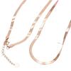 Purple Gold Simple Fashion Generous Foreign Style Exquisite High-End Bracelet Snake Bone Plated Rose Gold Necklace