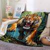 1PC Tiger Print Blanket - Soft Warm All-Season Throw for Sofa, Bed, Car, Office, Throw For Sofa yy250916112