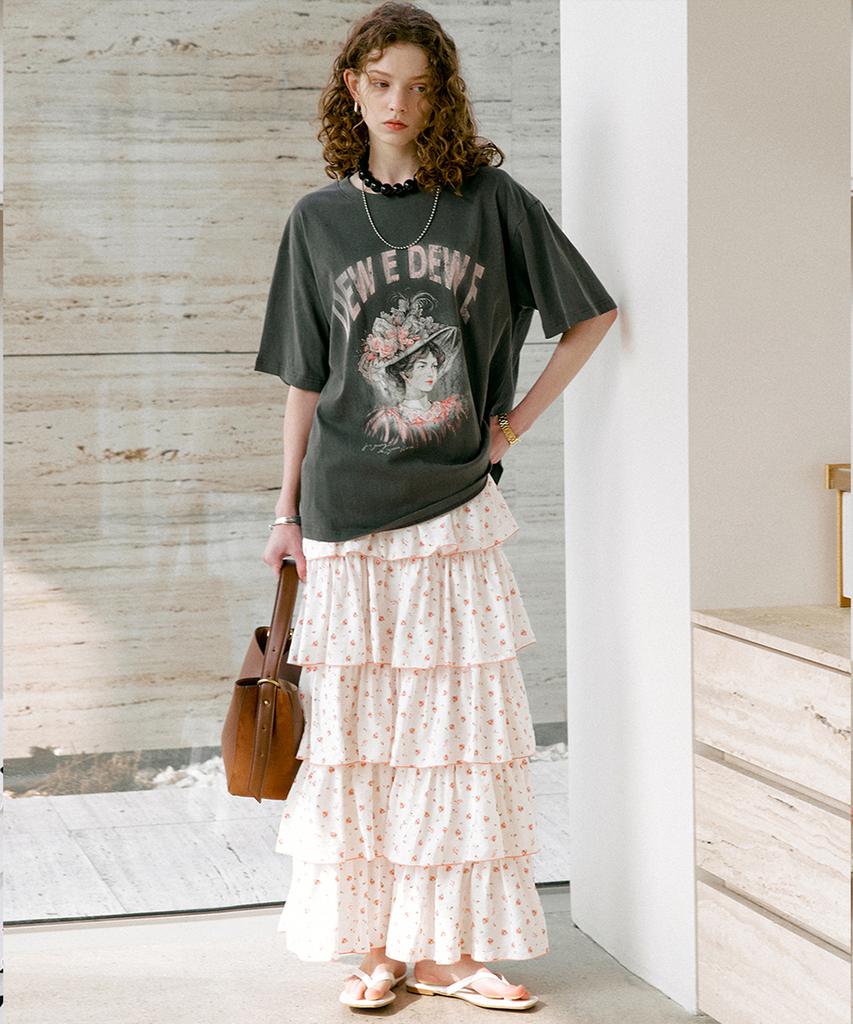 Dyuidyui Tiered Flower Skirt