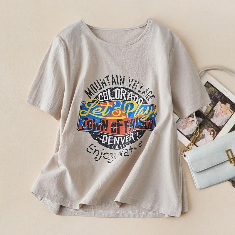 

Футболка для женщин, летняя хлопковая футболка, мягкая, свободная, с принтом, повседневная, удобная, пуловер, футболка, топ XXXL белый