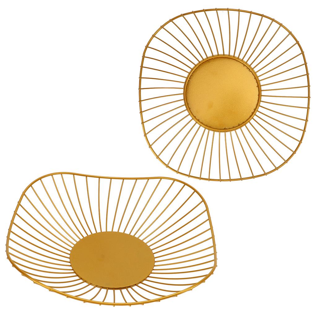 Wire Fruit Bowl Simple Wire Style Strong Durable Metal Large Capacity Metal Fruit Basket for Fruits