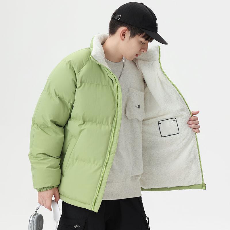 

Мужское зимнее пальто свободного кроя из толстой овчины с теплым хлопковым бархатом больших размеров, дизайн унисекс. M