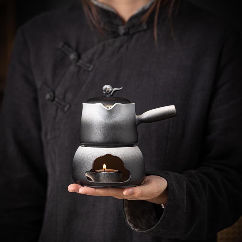 Japanese Ceramic Roasted Tea Stove Household Candle Heating Tea Warmer Waking Tea Perfumer Roasting Tea Warmer Side Pot Roasting