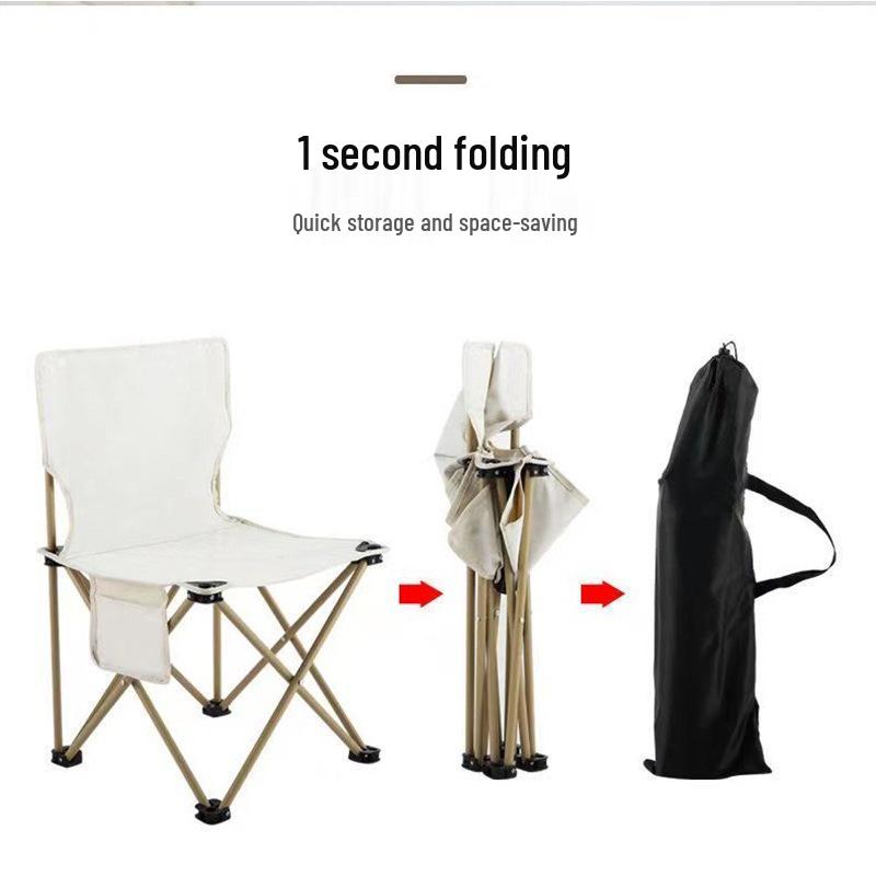 Portable Outdoor Folding Stool - Compact Camping and Fishing Chair for Art Students