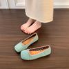 2026 New Spring Square Toe Women Ballet Flats Ladies Casual Shallow Slip On Shoes Eelgant Butterfly-knot Soft Sole Dress Shoes