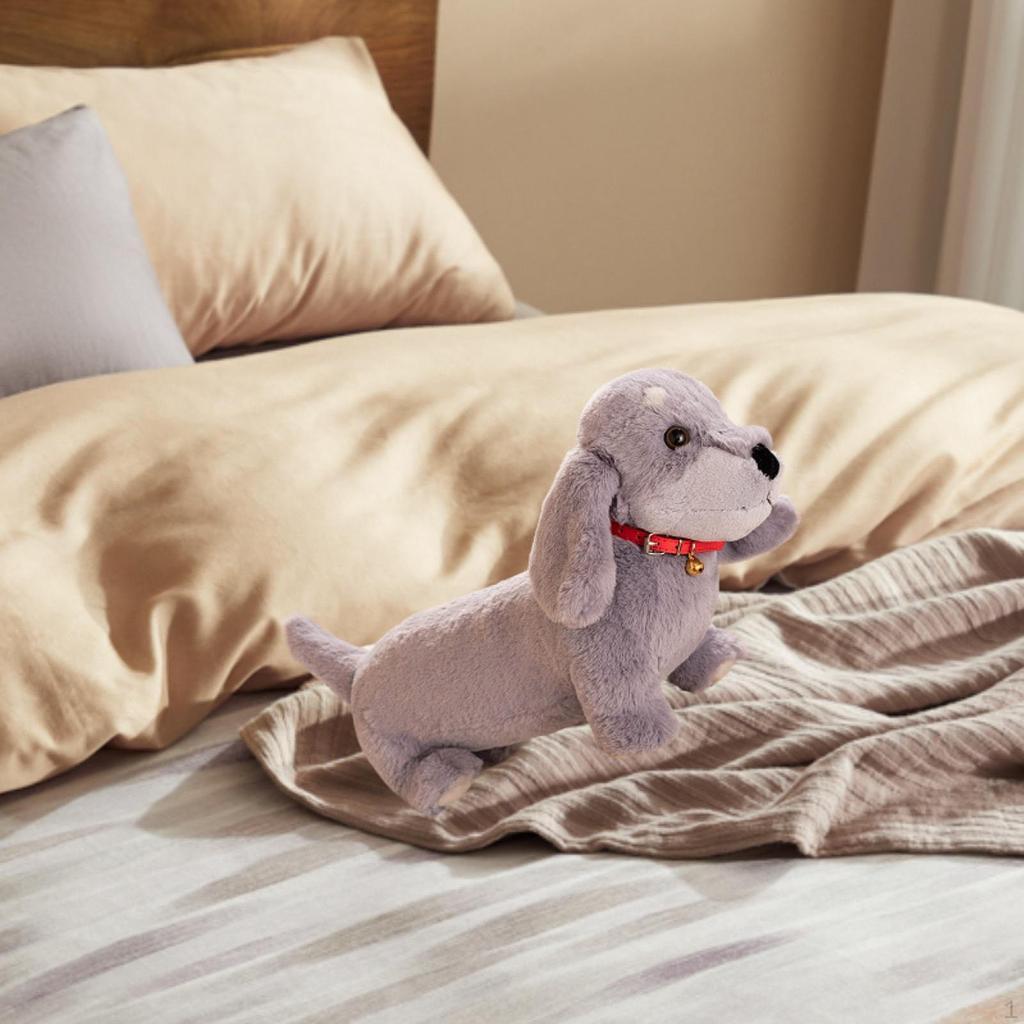 Cuddly Stuffed Toy Soft Plush Dog Doll Snuggling Kids Room Decor Puppy Animal