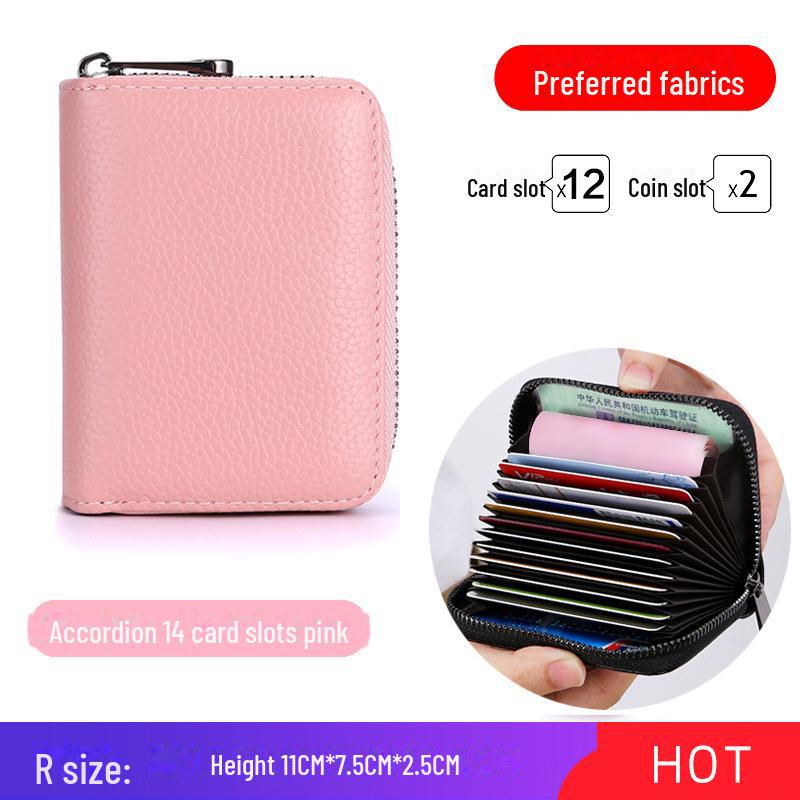 "Multi-Function Zipper Card Holder: Large Capacity for Men & Women"